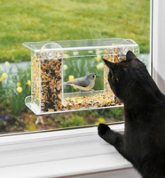 Кормушка для птиц на окно или телевизор для кошек