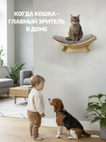 Лежанка настенная для кошки Полумесяц