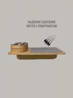 Полка-кормушка настенная для кошек Appetitt V2 на левую сторону