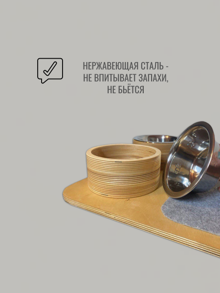 Полка-кормушка настенная для кошек Appetitt V2 на левую сторону