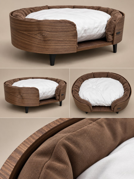Диван для кошек и собак Forelsket Walnut шпон американского ореха
