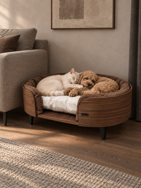 Диван для кошек и собак Forelsket Walnut шпон американского ореха